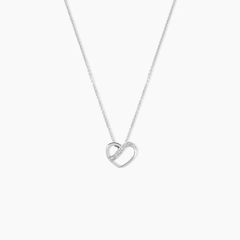 Collier Or Blanc Juliane Diamants - Colliers Femme | Histoire d&rsquo;Or