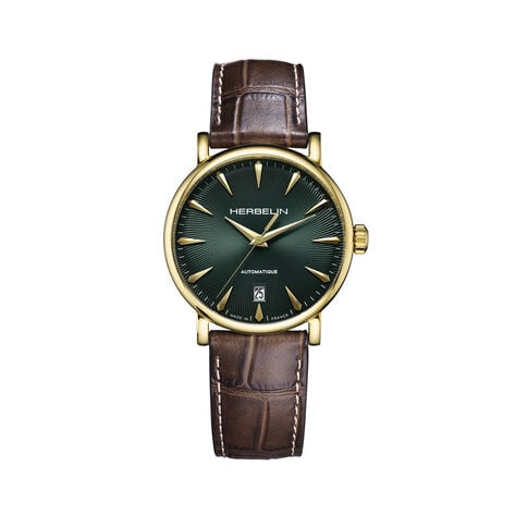 Montre Herbelin Inspiration Auto Vert - F&ecirc;te des p&egrave;res Homme | Histoire d&rsquo;Or