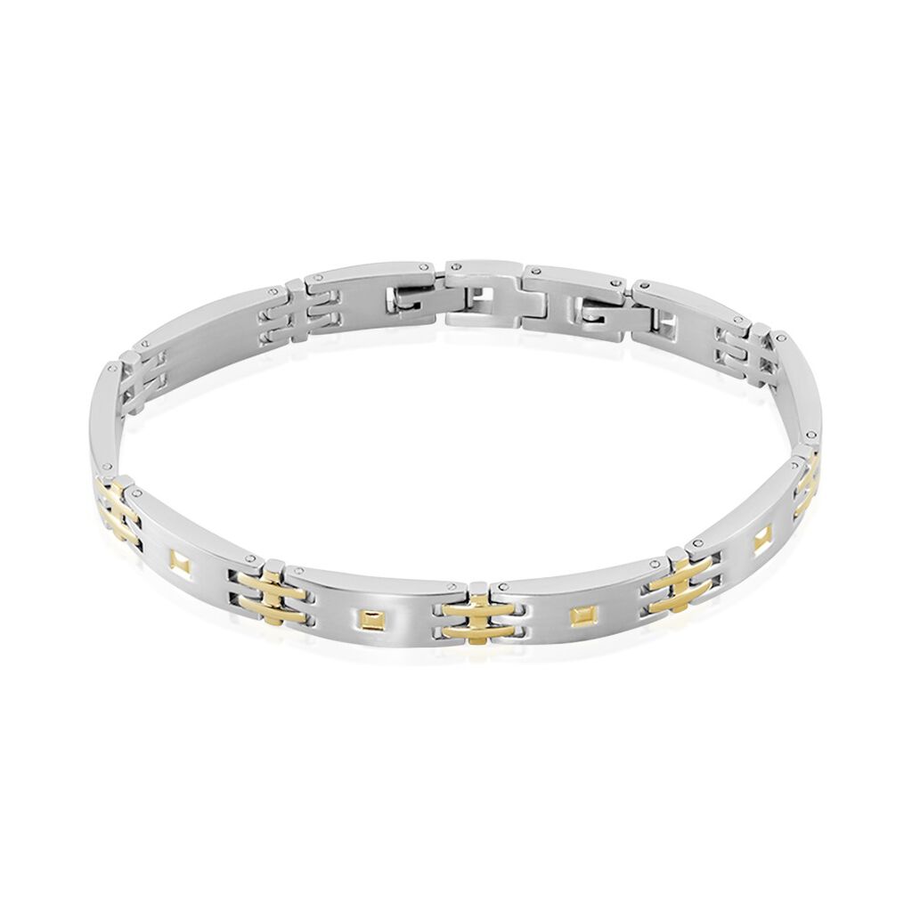 Bracelet Acier Blanc Et PlaquÃ© Or Antero