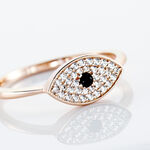 Bague Eldia Argent Rose Oxyde De Zirconium - Bagues avec pierre Femme | Histoire d&rsquo;Or