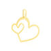 Pendentif Eudocie Coeurs Diamantes Or Jaune - Pendentifs Femme | Histoire d’Or