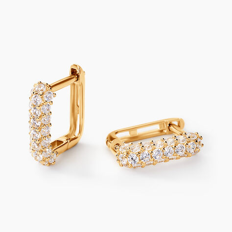 Créoles Alexus Or Jaune Oxyde De Zirconium - Boucles d'oreilles créoles Femme | Histoire d’Or