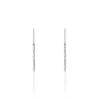 Boucles D'oreilles Puces Alayna Or Blanc Diamant
