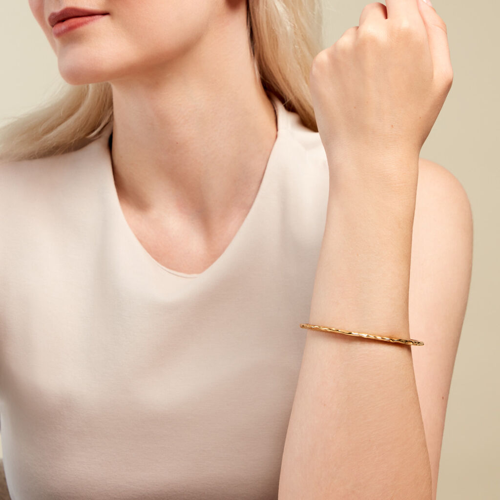 Bracelet Jonc Coimbra Acier Jaune - Bracelets joncs Femme | Histoire d’Or