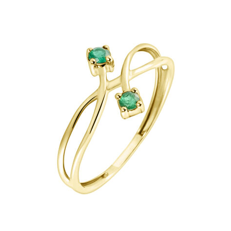 Bague Ruqaya Or Jaune Emeraude - Bagues avec pierre Femme | Histoire d’Or