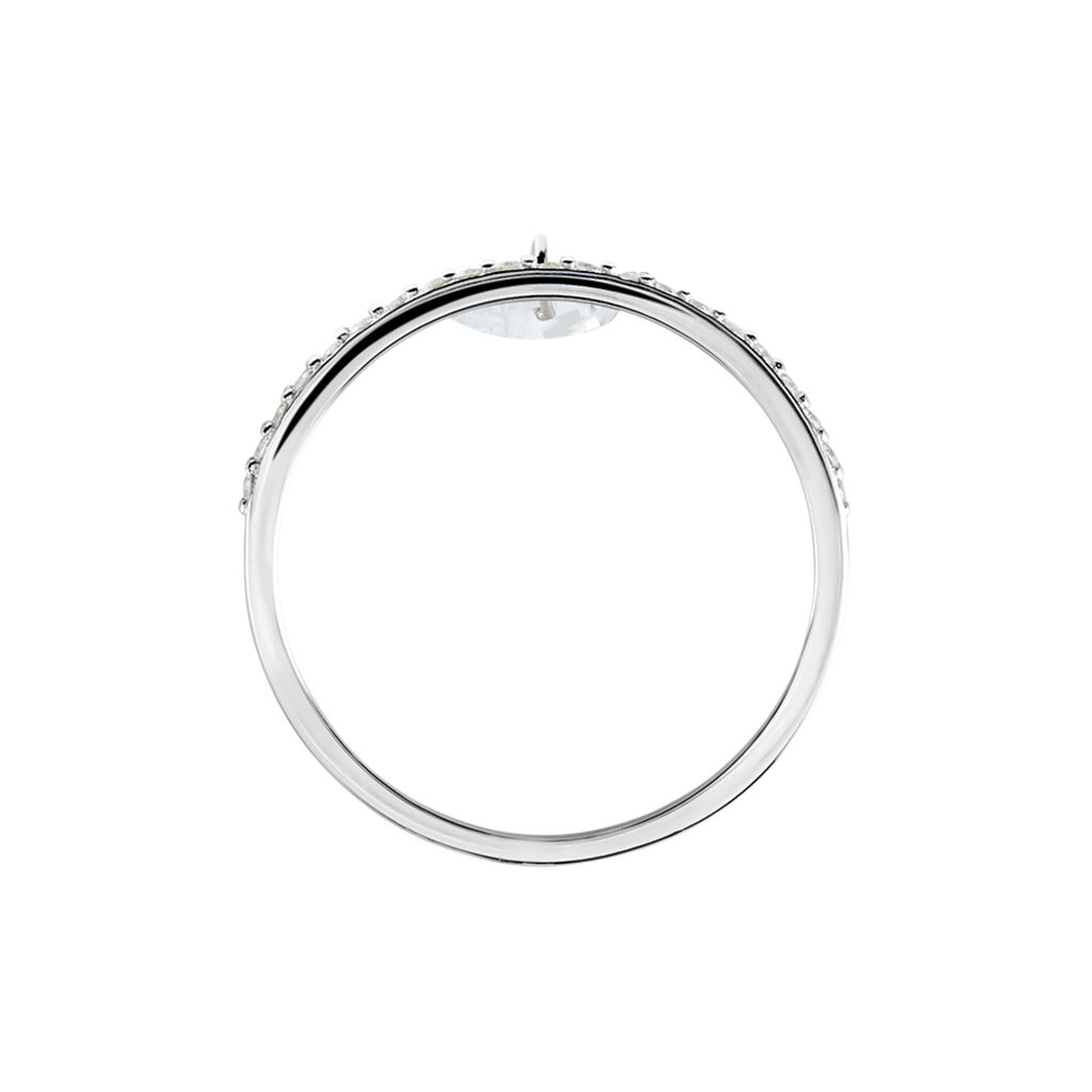 Bague Aodh Argent Blanc Oxyde De Zirconium - Bagues solitaires Femme | Histoire d’Or