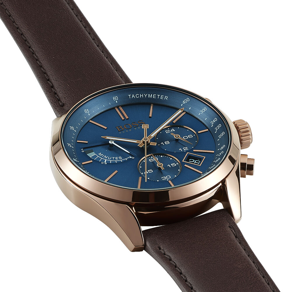 Montre hugo hotsell boss fond bleu