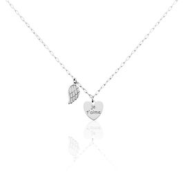 Collier Argent Blanc Laios - Colliers Coeur Femme | Histoire d’Or
