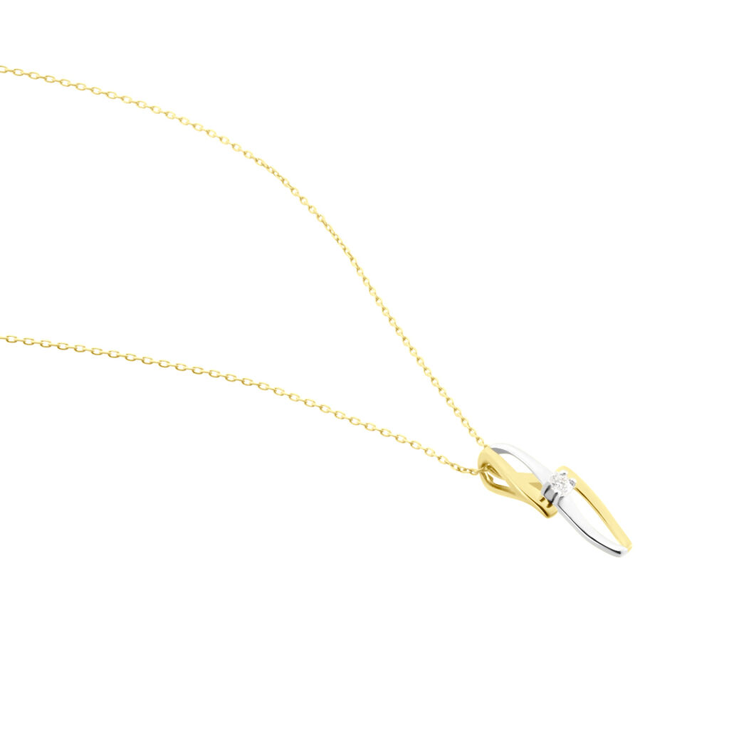 Collier Blandine Or Bicolore Diamant - Colliers Femme | Histoire d&rsquo;Or