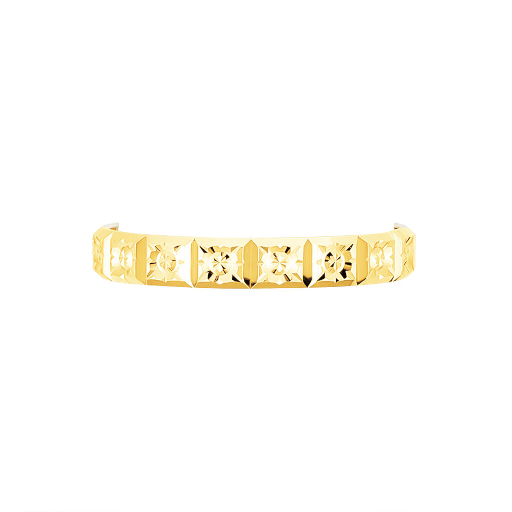 Alliance Marya Carree Diamantee Ruban Plat Or Jaune - Alliances Famille | Histoire d’Or