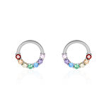 Boucles D'oreilles Puces Argent Blanc Giustino Oxydes De Zirconium - Boucles d'oreilles fantaisie Femme | Histoire d&rsquo;Or