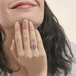 Bague Kenza Or Blanc Topaze Et Saphir Et Diamant - Bagues solitaires Femme | Histoire d&rsquo;Or