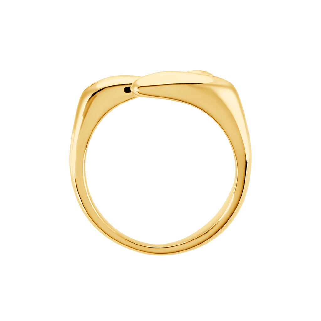 Bague Gold Aura Acier Jaune - Bagues fantaisie Femme | Histoire d&rsquo;Or