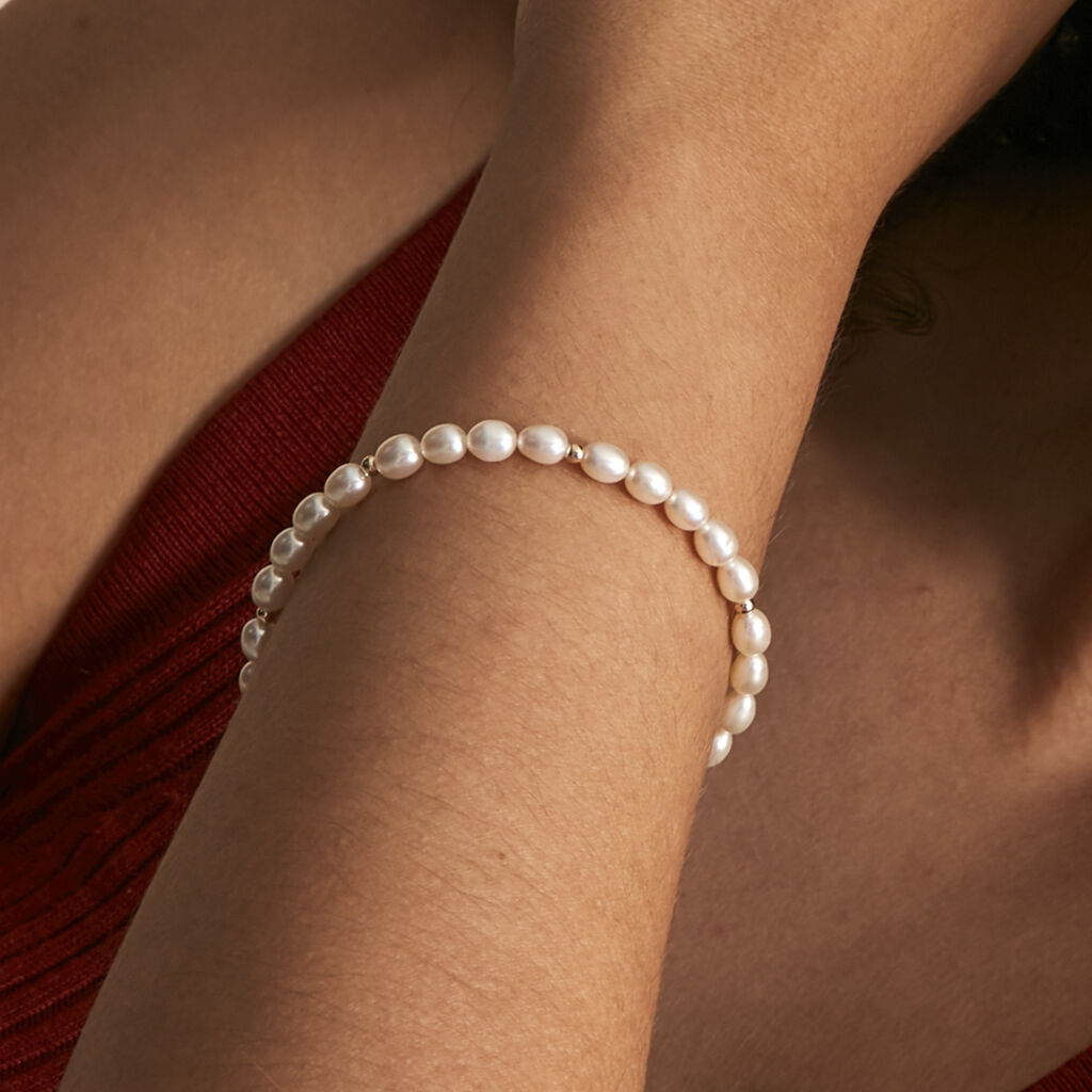 Bracelet Ciriola Or Jaune Perle De Culture - Bracelets Femme | Histoire d’Or