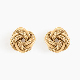 Boucles D'oreilles Puces Or Jaune Guermana - Clous d'oreilles Femme | Histoire d’Or