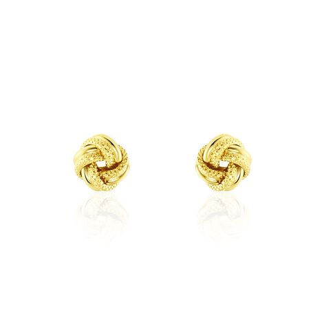 Boucles D'oreilles Puces Or Jaune Guermana - Clous d'oreilles Femme | Histoire d’Or