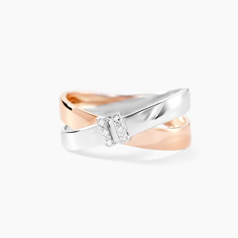 Bague Tonnia Or Bicolore Diamant - Bagues avec pierre Femme | Histoire d&rsquo;Or