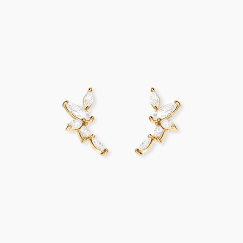 Boucles D'oreilles Barrettes Youssa Barrettes 5 Or Jaune Oxydes - Boucles d'oreilles pendantes Femme | Histoire d&rsquo;Or