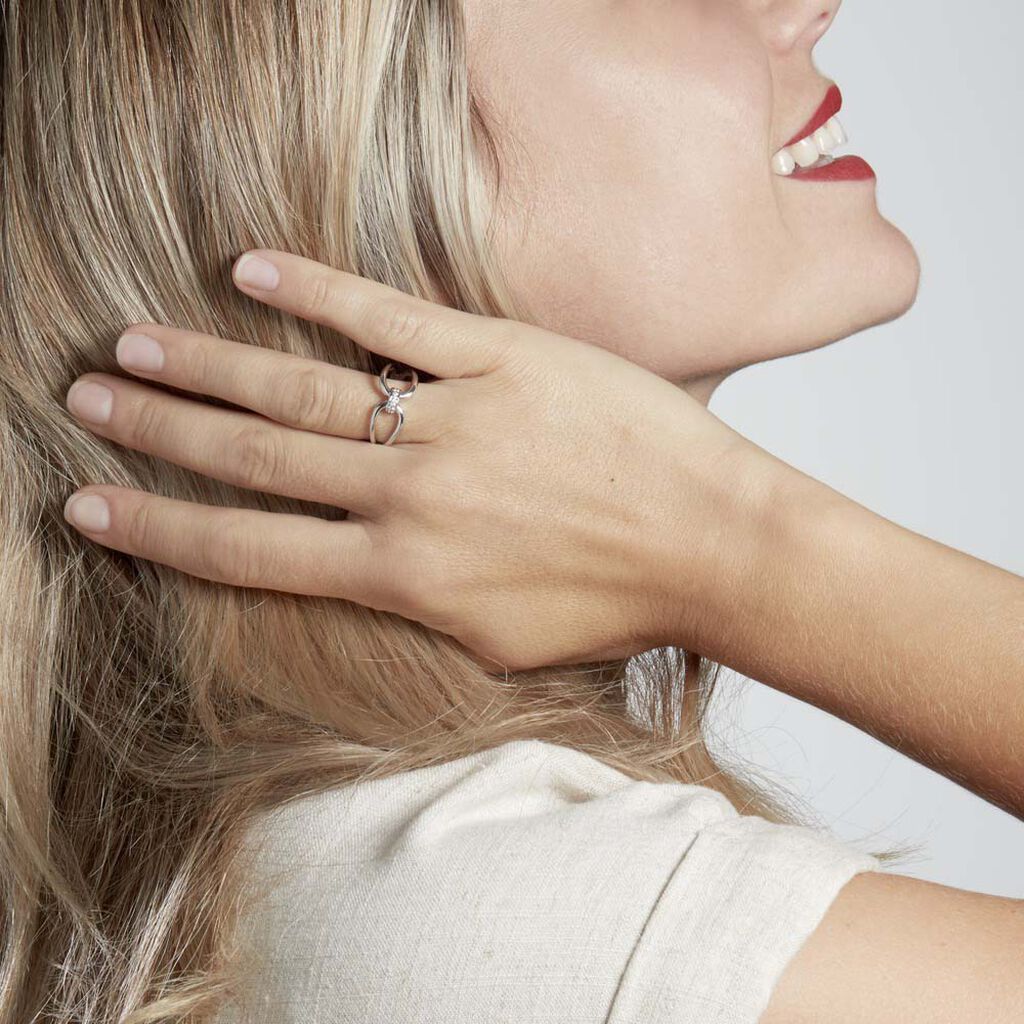 Bague Colas Argent Oxyde De Zirconium - Bagues avec pierre Femme | Histoire d’Or