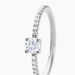 Bague Solitaire Ursi Argent Blanc Oxyde De Zirconium - Bagues solitaires Femme | Histoire d’Or