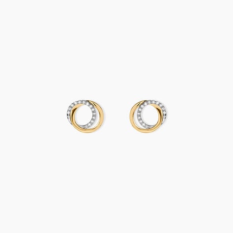 Boucles D'oreilles Or Jaune Tresha Diamants - Boucles d'oreilles pierres pr&eacute;cieuses Femme | Histoire d&rsquo;Or