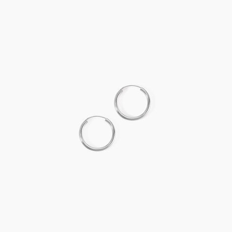 Créoles Valencina Or Blanc - Boucles d'oreilles créoles Femme | Histoire d’Or