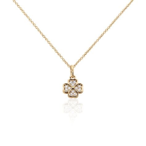 Collier Rhosyn Plaqué Or Jaune Oxyde De Zirconium - Colliers Femme | Histoire d’Or