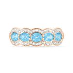 Bague Margaux Or Rose Topaze Et Diamant - Bagues avec pierre Femme | Histoire d&rsquo;Or