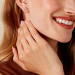 Boucles D'oreilles Puces Gisabel Argent Blanc Oxyde De Zirconium - Boucles d'oreilles fantaisie Femme | Histoire d&rsquo;Or