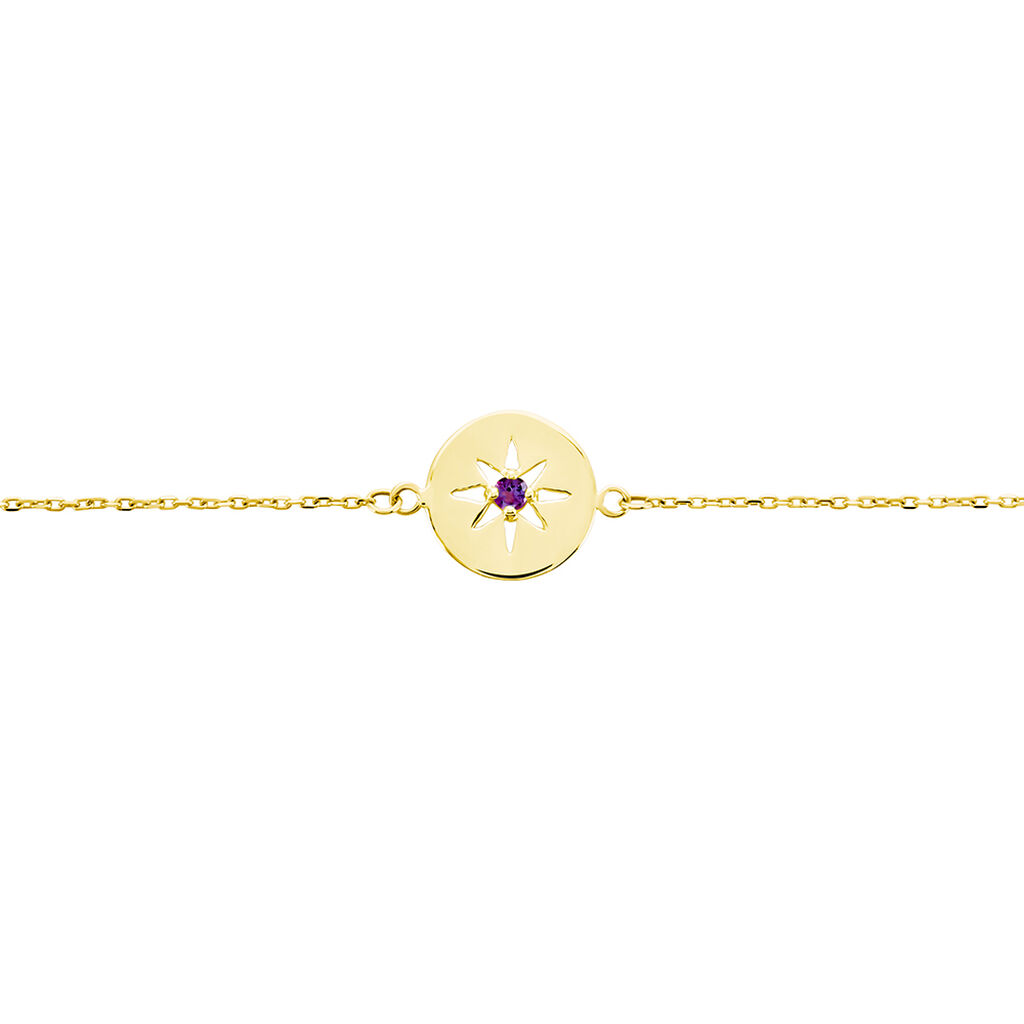 Bracelet Or Jaune Evening Star Amethyste - Bracelets Femme | Histoire d’Or