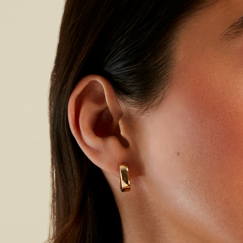 Cr&eacute;oles Juno Plaqu&eacute; Or Jaune - Boucles d'oreilles cr&eacute;oles Femme | Histoire d&rsquo;Or
