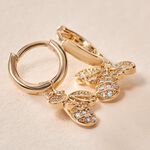 Cr&eacute;oles Abelha Plaqu&eacute; Or Jaune Oxyde De Zirconium - Boucles d'oreilles cr&eacute;oles Femme | Histoire d&rsquo;Or