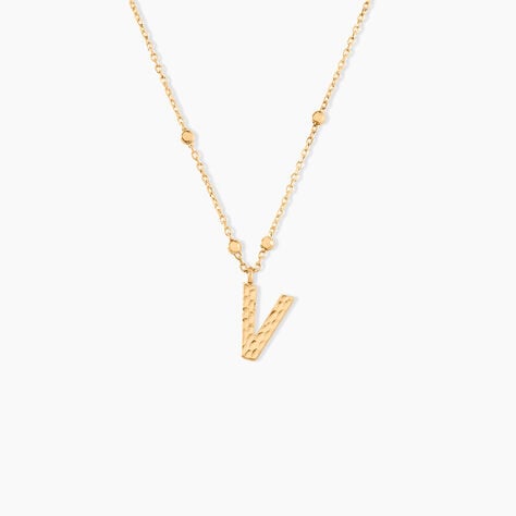 Collier Plaqué Or Jaune Lettra - Colliers fantaisie Femme | Histoire d’Or