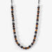Collier Jourdan Bengale Acier Argenté Oeil De Tigre Pierre De Lave - Colliers fantaisie Homme | Histoire d’Or