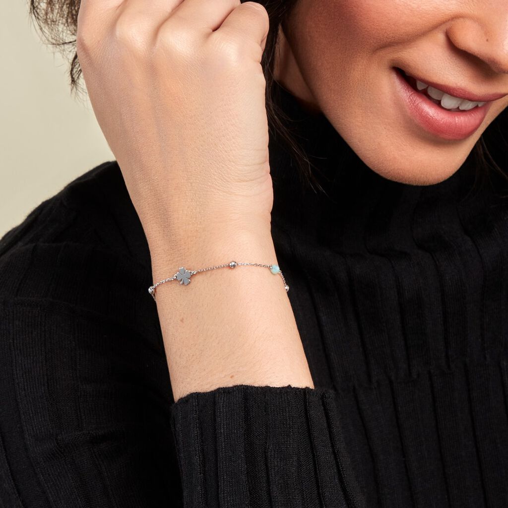 Bracelet Onelia Argent Blanc Cristal - Bracelets Femme | Histoire d’Or