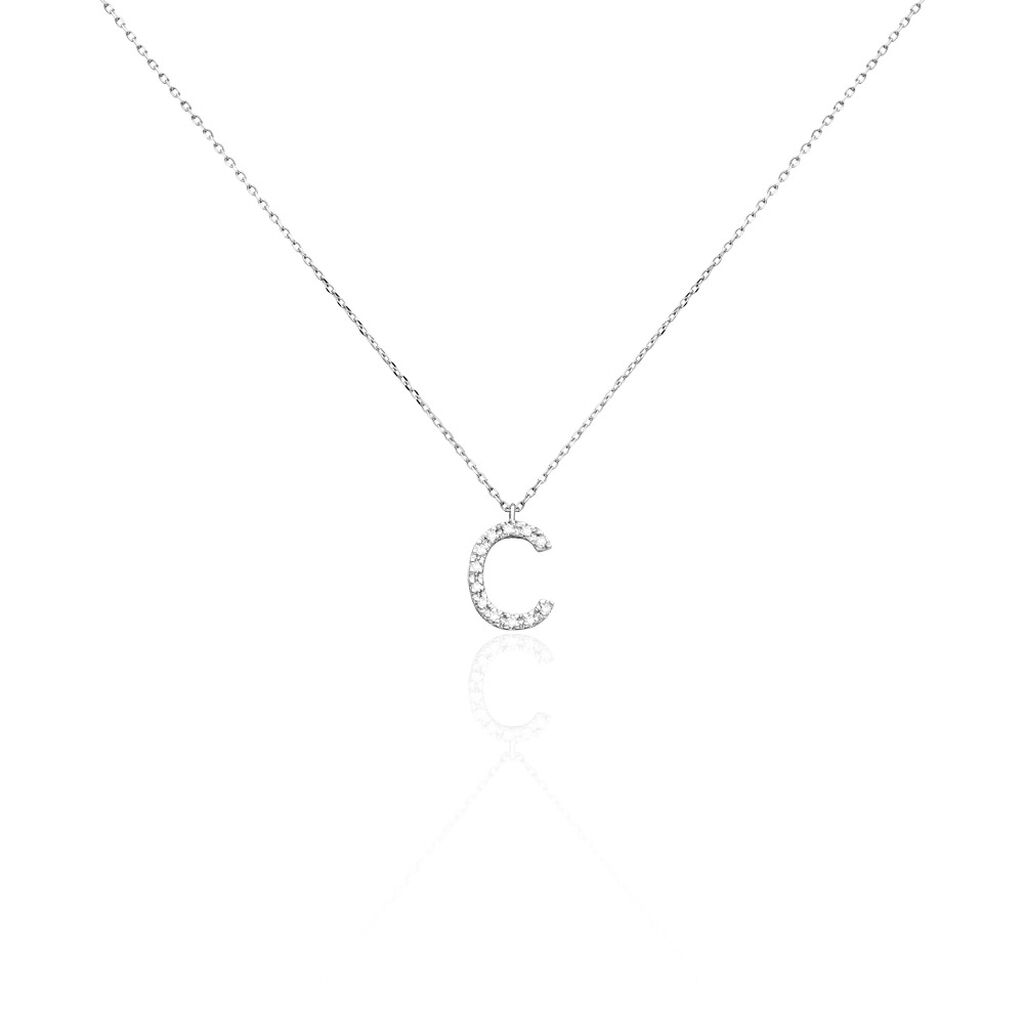 Collier Oran Or Blanc Diamant