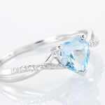 Bague Clothilde Or Blanc Topaze Et Oxyde De Zirconium - Bagues solitaires Femme | Histoire d&rsquo;Or