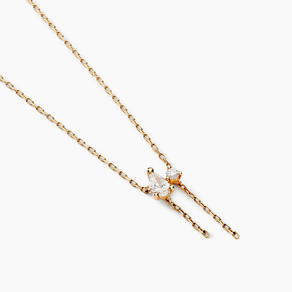 Collier Kirstin Or Jaune Diamant Synthétique