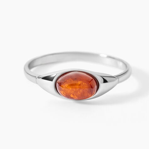 Bague Marquita Argent Blanc Ambre - Bagues solitaires Femme | Histoire d&rsquo;Or