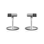 Boutons De Manchette Gaudens Acier Bicolore - Boutons de manchette Homme | Histoire d&rsquo;Or