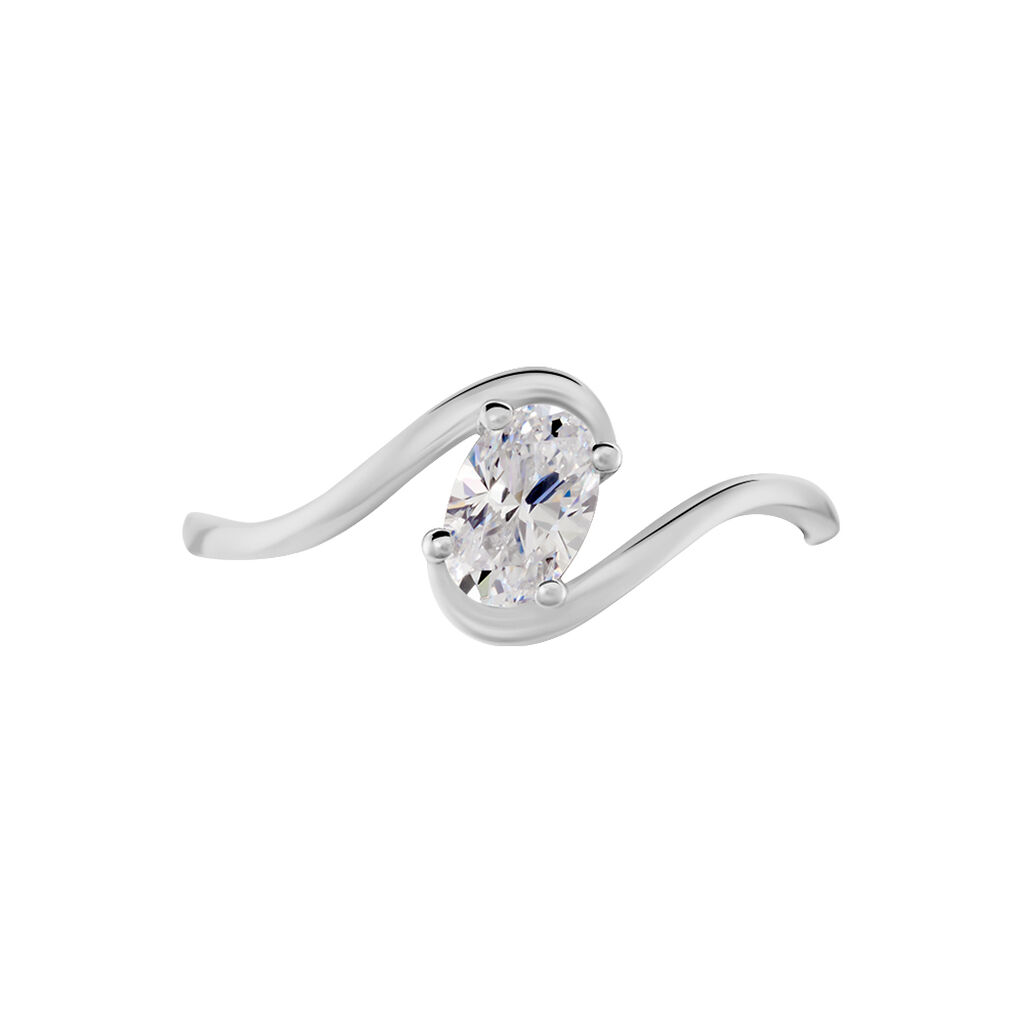 Bague Coronille Or Blanc Oxyde - Bagues avec pierre Femme | Histoire d’Or