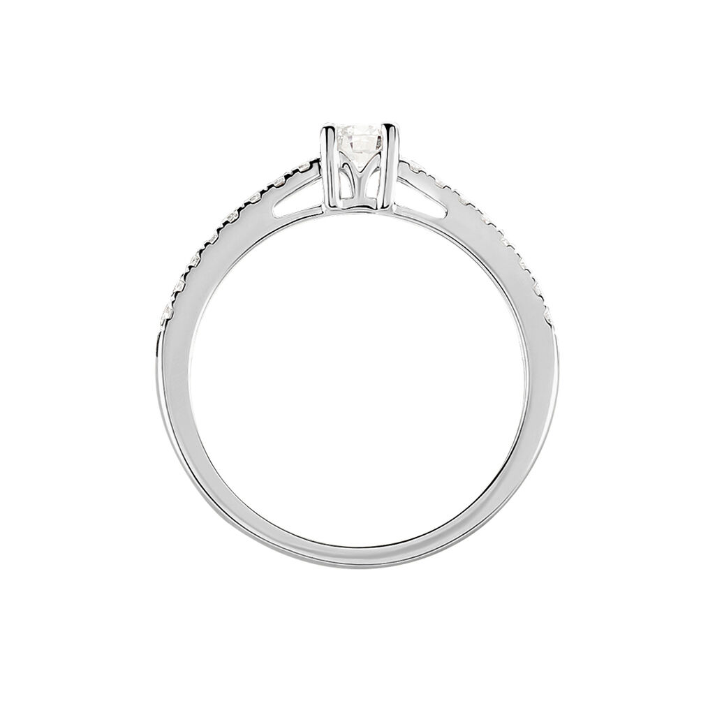 Bague Eliisa Or Blanc Diamant - Bagues solitaires Femme | Histoire d&rsquo;Or
