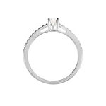 Bague Eliisa Or Blanc Diamant - Bagues solitaires Femme | Histoire d&rsquo;Or