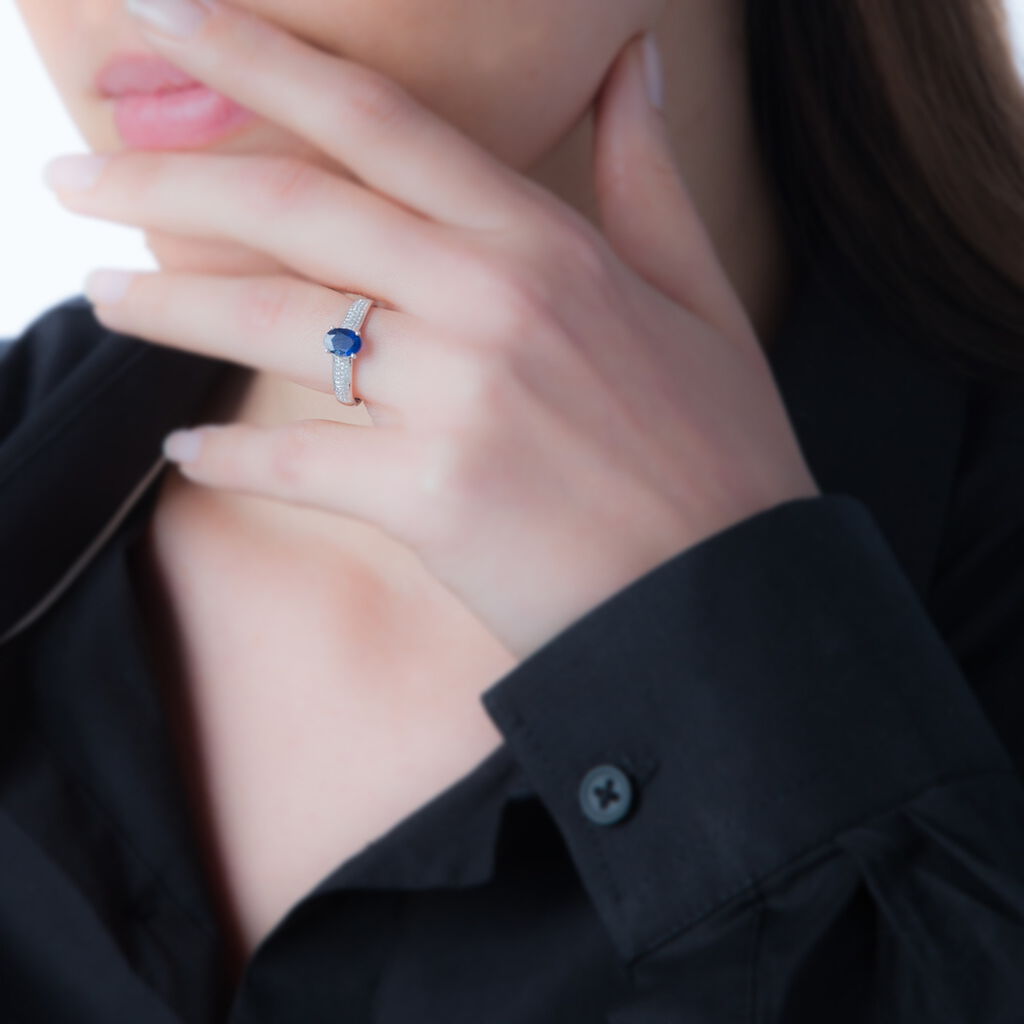 Bague Crista Or Blanc Saphir Et Diamant - Bagues solitaires Femme | Histoire d’Or