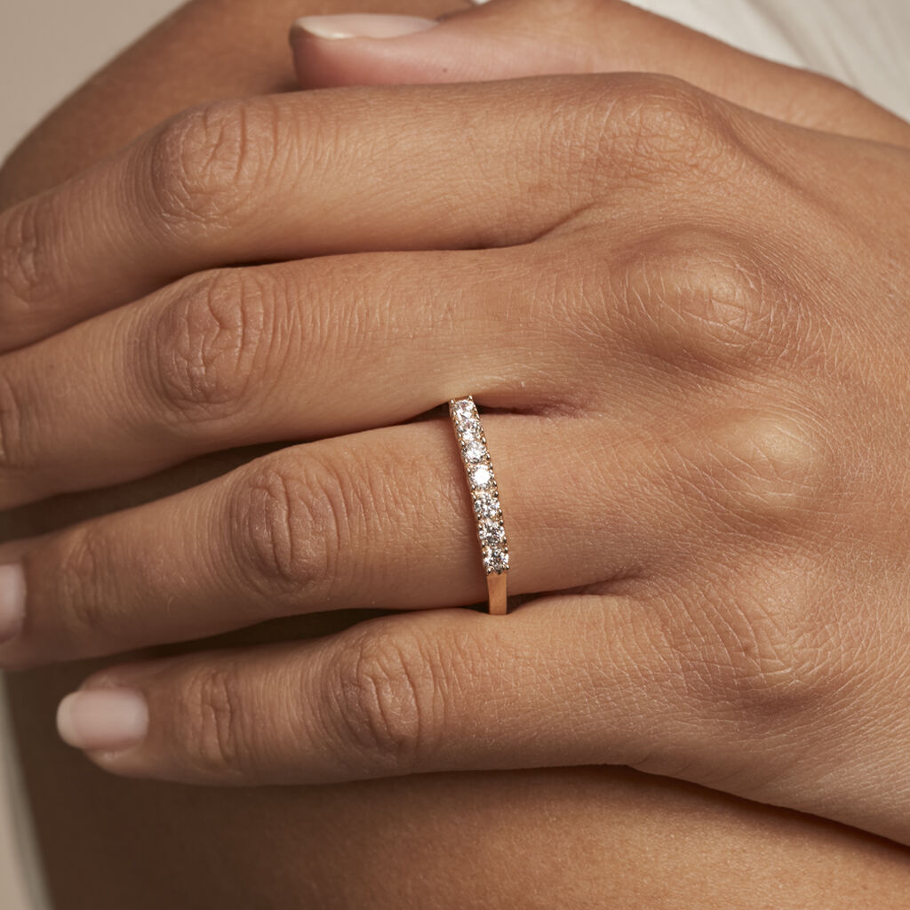 Bague Isee Plaqué Or Jaune Oxyde De Zirconium - Bagues avec pierre Femme | Histoire d’Or