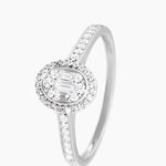 Bague Collection 1986 Or Blanc Diamant - Bagues solitaires Femme | Histoire d&rsquo;Or