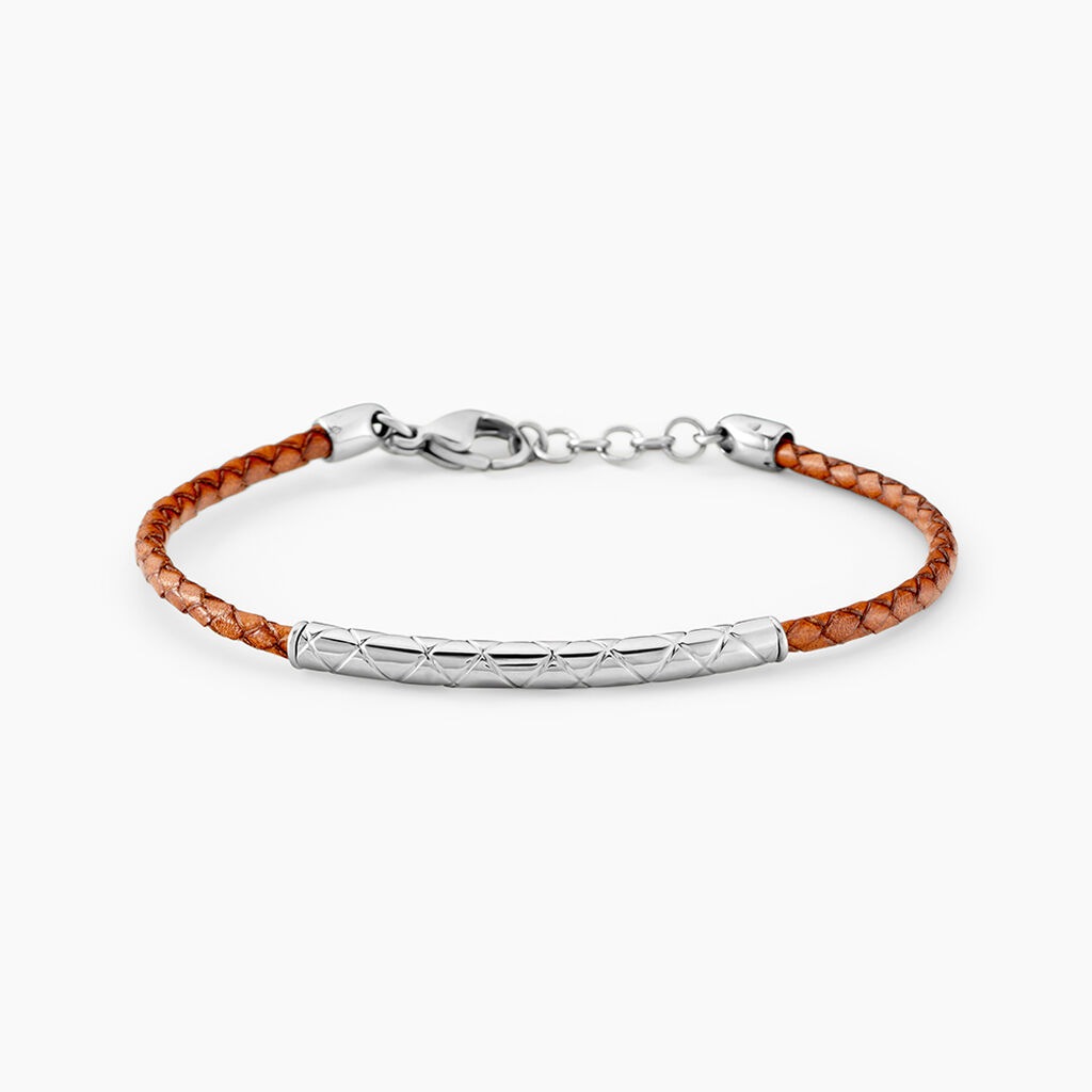 Bracelet Jourdan Cuir De Vache Marron - Bracelets Homme | Histoire d&rsquo;Or