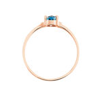 Bague Mathilde Or Rose Topaze Et Oxyde De Zirconium - Bagues solitaires Femme | Histoire d&rsquo;Or