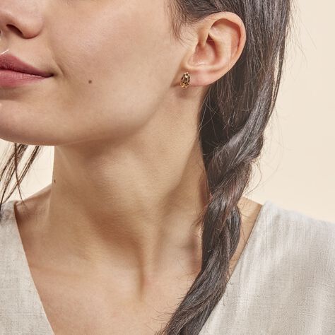 Boucles D'oreilles Puces Elodile Ovale Or Jaune - Clous d'oreilles Femme | Histoire d’Or