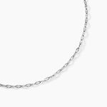 Collier Mauricette Acier Blanc - Bijoux sans pierre Femme | Histoire d&rsquo;Or